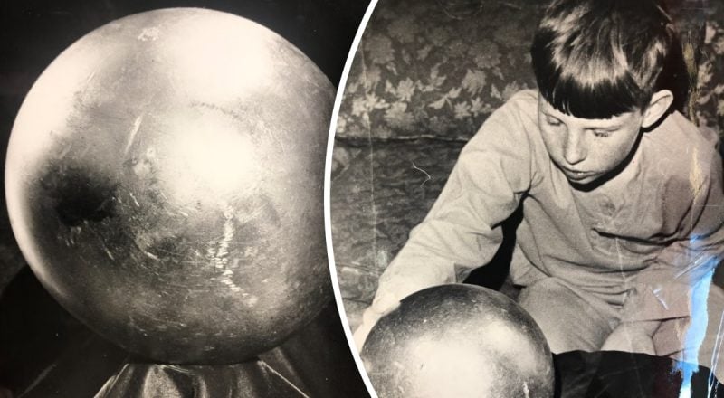 Начал двигаться сам по себе: семья заметила в саду странный металлический шар