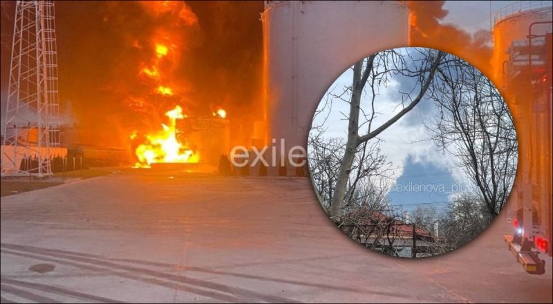 Стовп чорного диму видно за кілометри: дрони завдали удару по великій нафтобазі в РФ