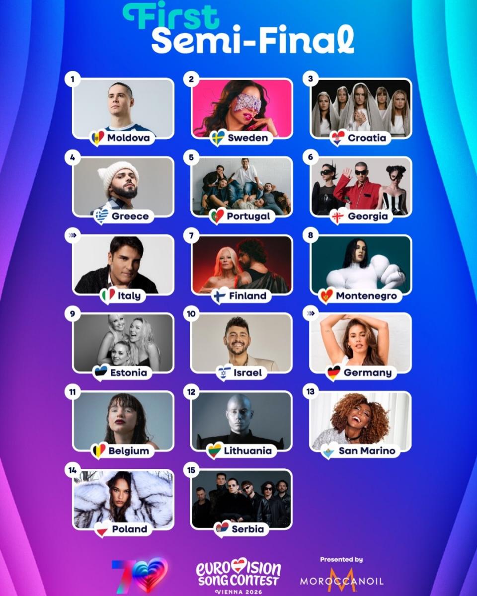 Евровидение 2026 - первый полуфинал