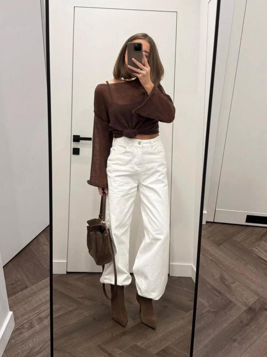 Білі джинси луки Білі джинси луки