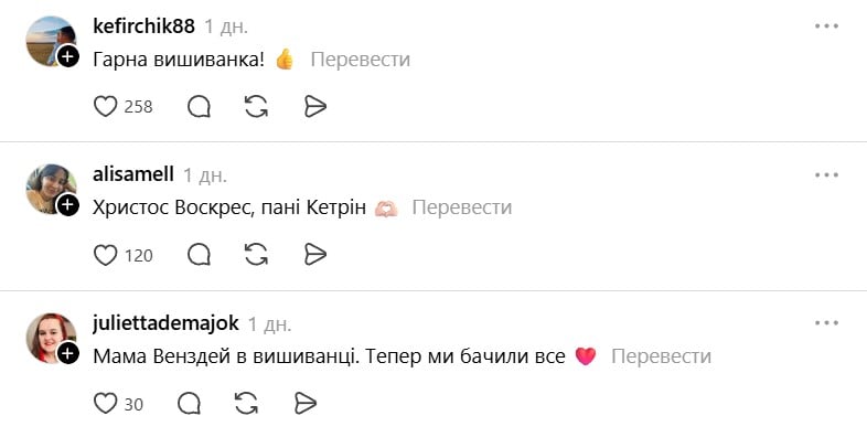 Реакція мережі на вишиванку Кетрін Зети-Джонс