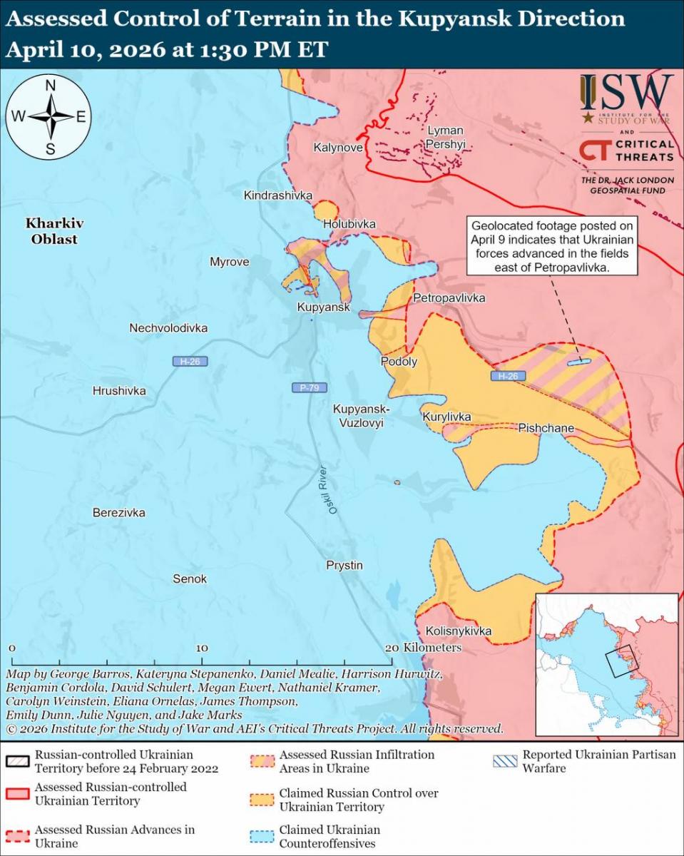 Де змінилася лінія фронту 11 квітня Де змінилася лінія фронту 11 квітня