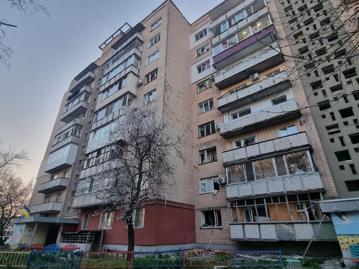 Наслідки удару по Черкасах 14 квітня 2026 року Наслідки удару по Черкасах 14 квітня 2026 року