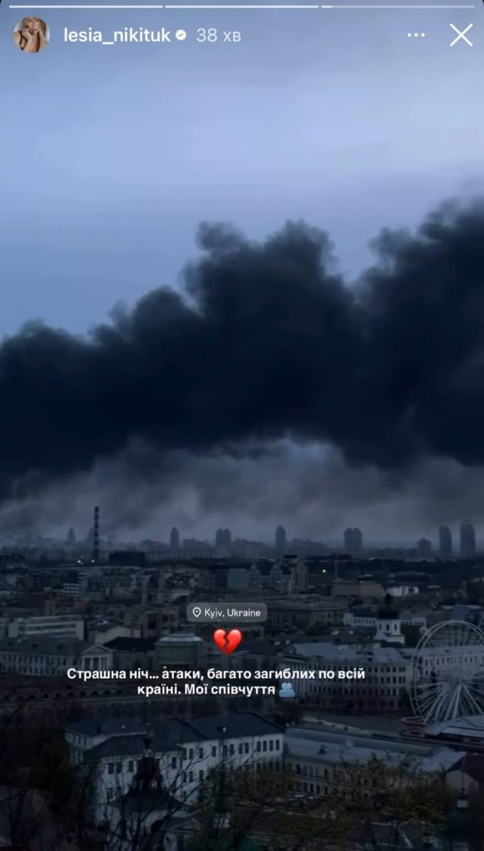Леся Нікітюк — напад на Київ 16 квітня