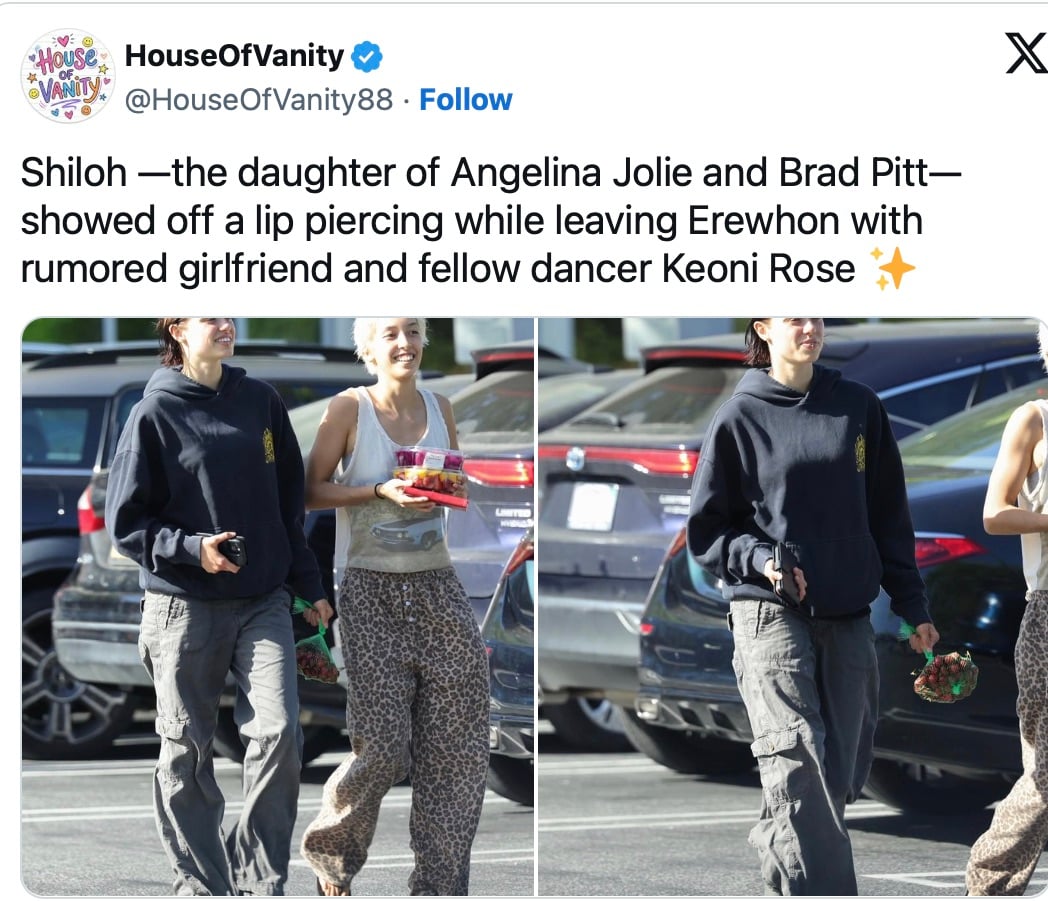 Дочка Джолі стала брюнеткою 