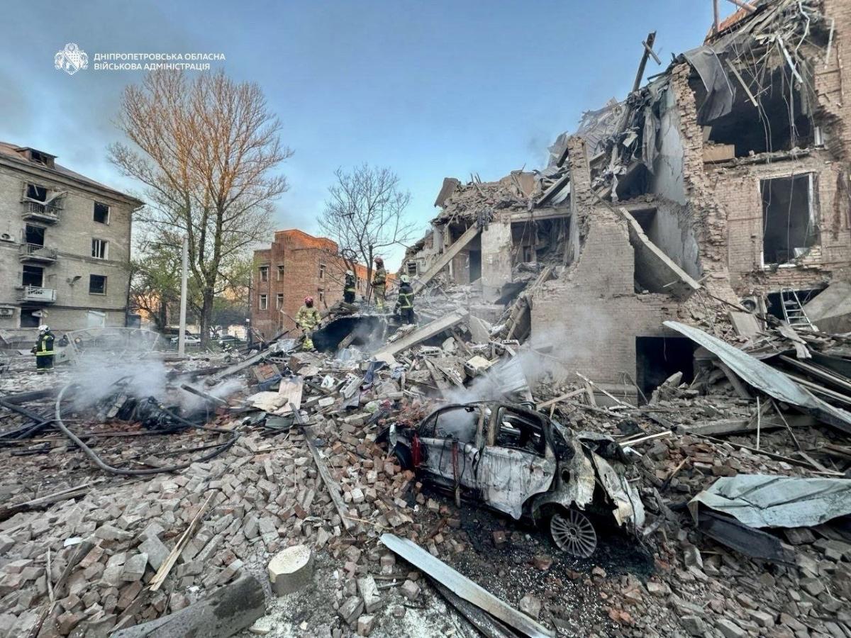 Наслідки масованого удару по Дніпру 25 квітня