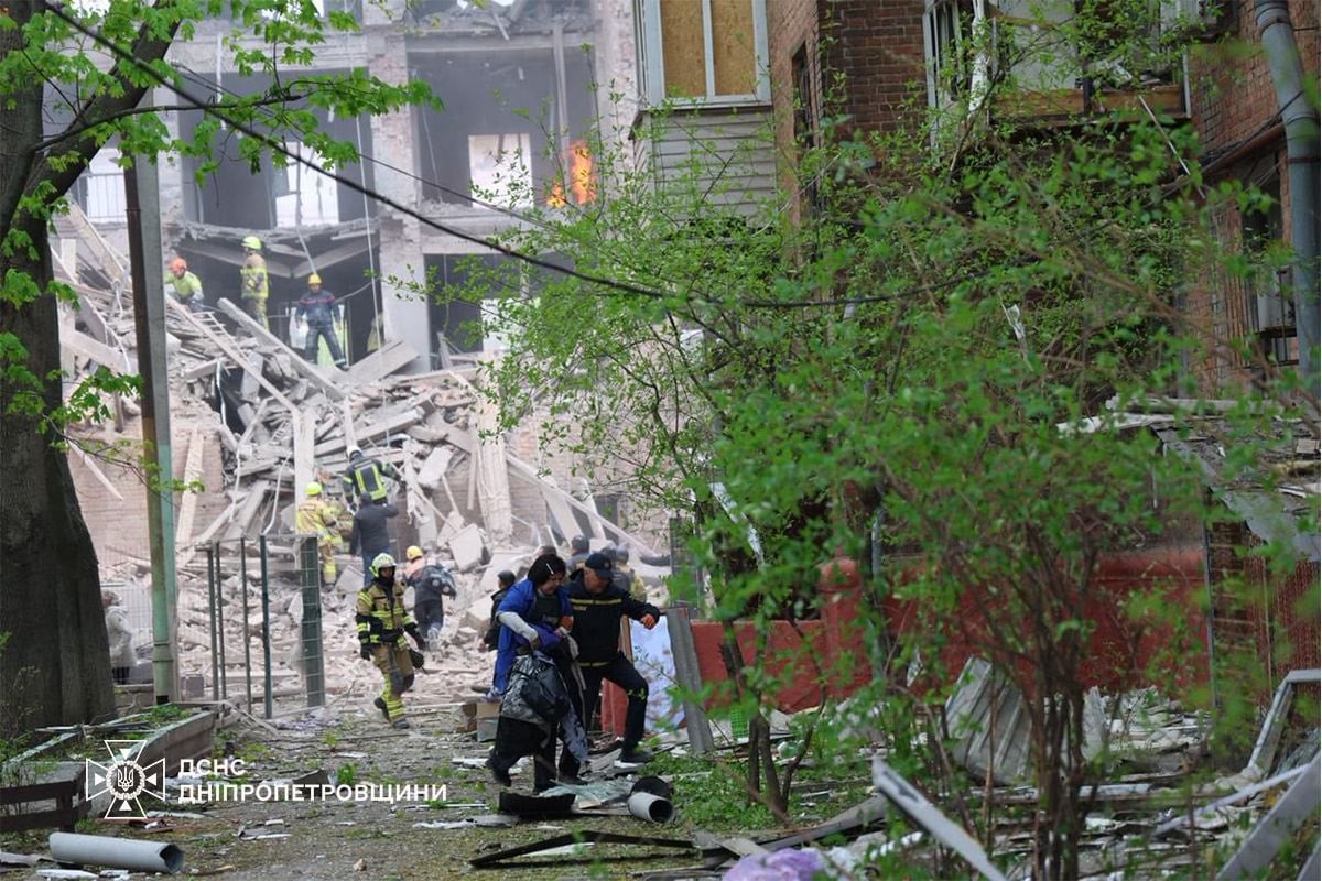 Наслідки масованого удару по Дніпру 25 квітня