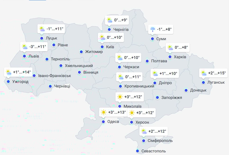 Погода в Україні 27 квітня