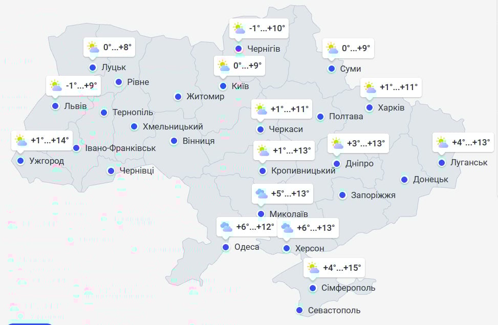 Погода в Україні 29 квітня