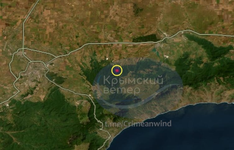 Пожежа на військовій частині у Криму