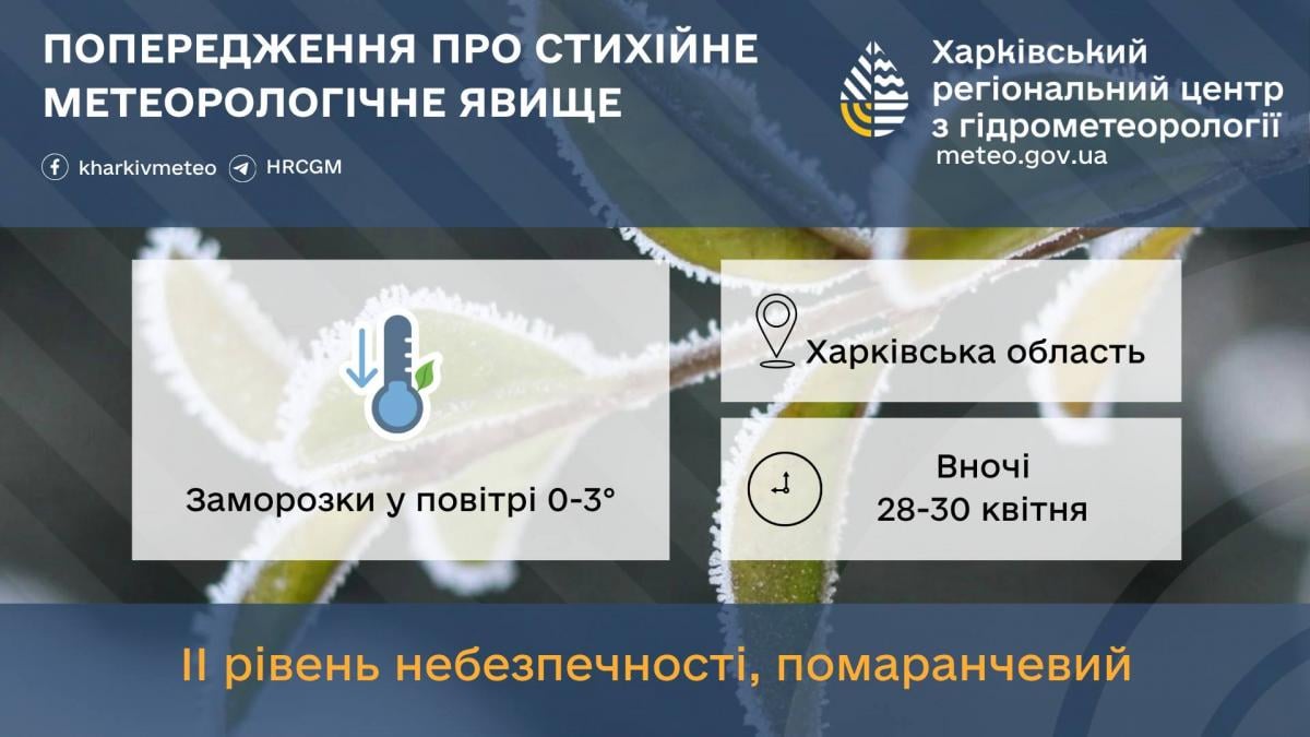 Дощі та заморозки: яка погода буде в Харкові найближчими днями