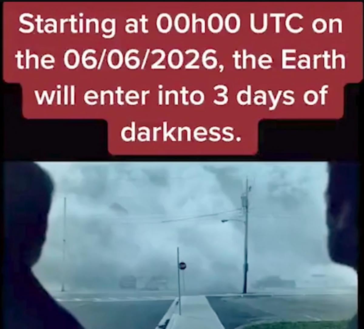 За словами автора відео, катастрофа станеться 6 червня 2026 року
