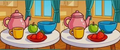 Тест на IQ: потрібно знайти 3 відмінності на зображенні з фруктами на столі за 35 с