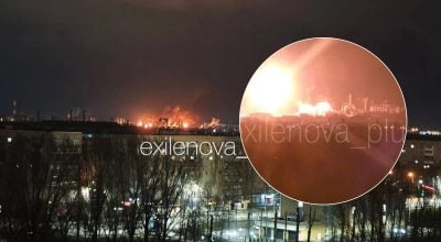 Дрони атакували Тольятті: здійнялась масштабна пожежа в районі хімзаводів (відео)