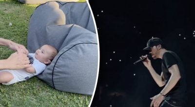 Енріке Іглесіас зі своїм четвертим сином 