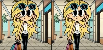 Тест на IQ: знайдіть 3 відмінності на малюнку дівчинки з сумками за 21 секунду