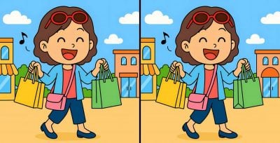 Тест на IQ: потрібно знайти 3 відмінності на зображенні дівчини з покупками за 71 с