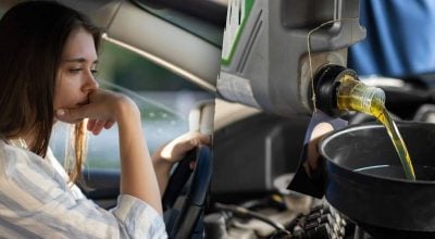 Мужчина попросил жену заменить масло Мужчина попросил жену заменить масло