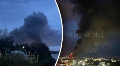 Ракети вдарили по Таганрогу: спалахнула пожежа, в небі - стовп чорного диму