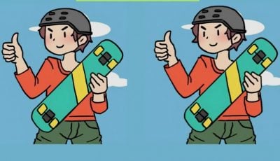 Тест на IQ: потрібно знайти 3 відмінності на зображенні хлопця на скейтборді за 27 с