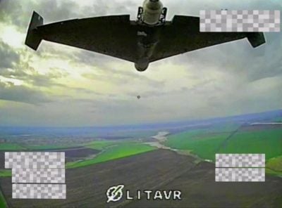 Бійці 42 ОМБр  показали унікальні кадри знищення російського шахеда українським дроном-перехоплювачем LITAVR