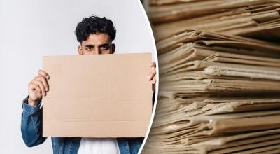 Картон в саду