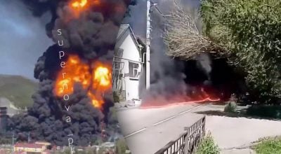 Евакуація в Туапсе: після удару ЗСУ палаюча нафта розлилась на вулиці міста