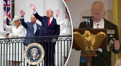 Сміялися всі в залі: король Чарльз III зірвав овації, потроливши Трампа