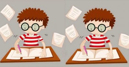 Тест на IQ: нужно найти 3 различия на картинке мальчика в очках за 18 с