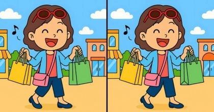 Тест на IQ: потрібно знайти 3 відмінності на зображенні дівчини з покупками за 71 с
