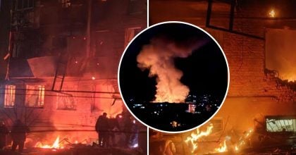 В Сумах прилет в многоэтажку: огонь охватил весь дом, среди раненых – дети