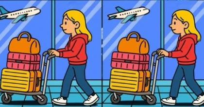 Тест на IQ: потрібно знайти 3 відмінності на зображенні дівчини в аеропорту за 41 с