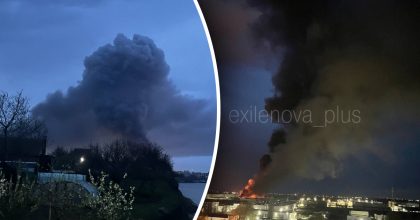 Ракети вдарили по Таганрогу: спалахнула пожежа, в небі - стовп чорного диму