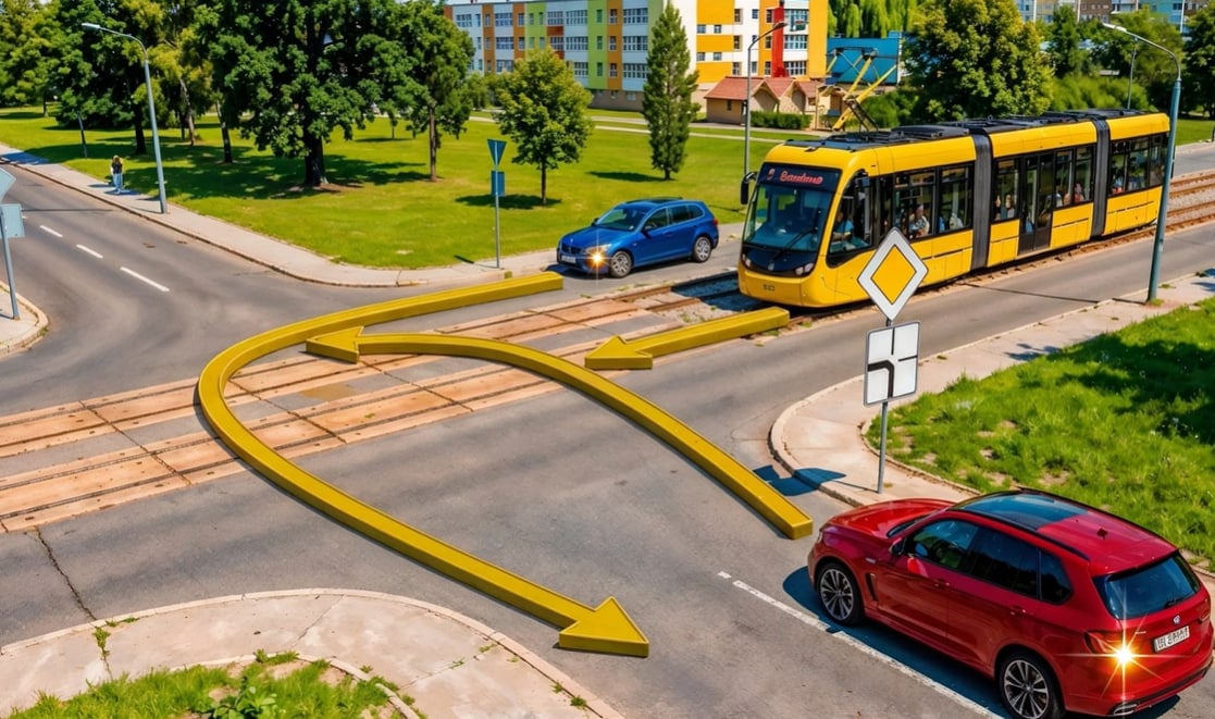 Як авто проїдуть перехрестя: лише половина водіїв дає правильну відповідь