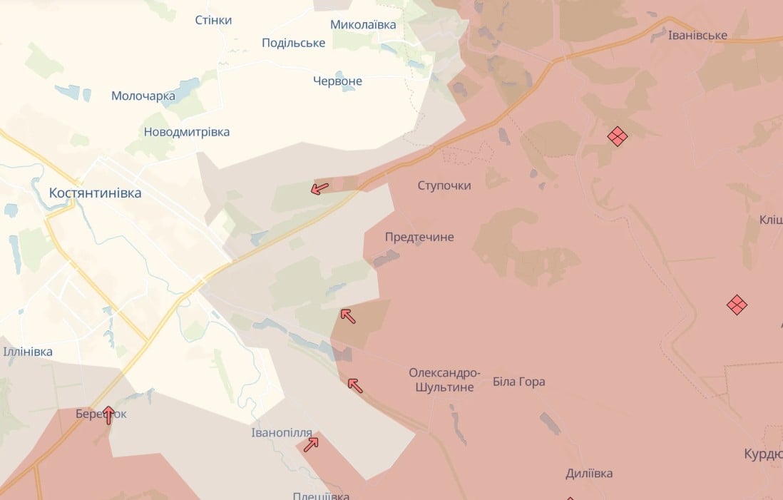 Просування ворога поблизу Новоолександрівки