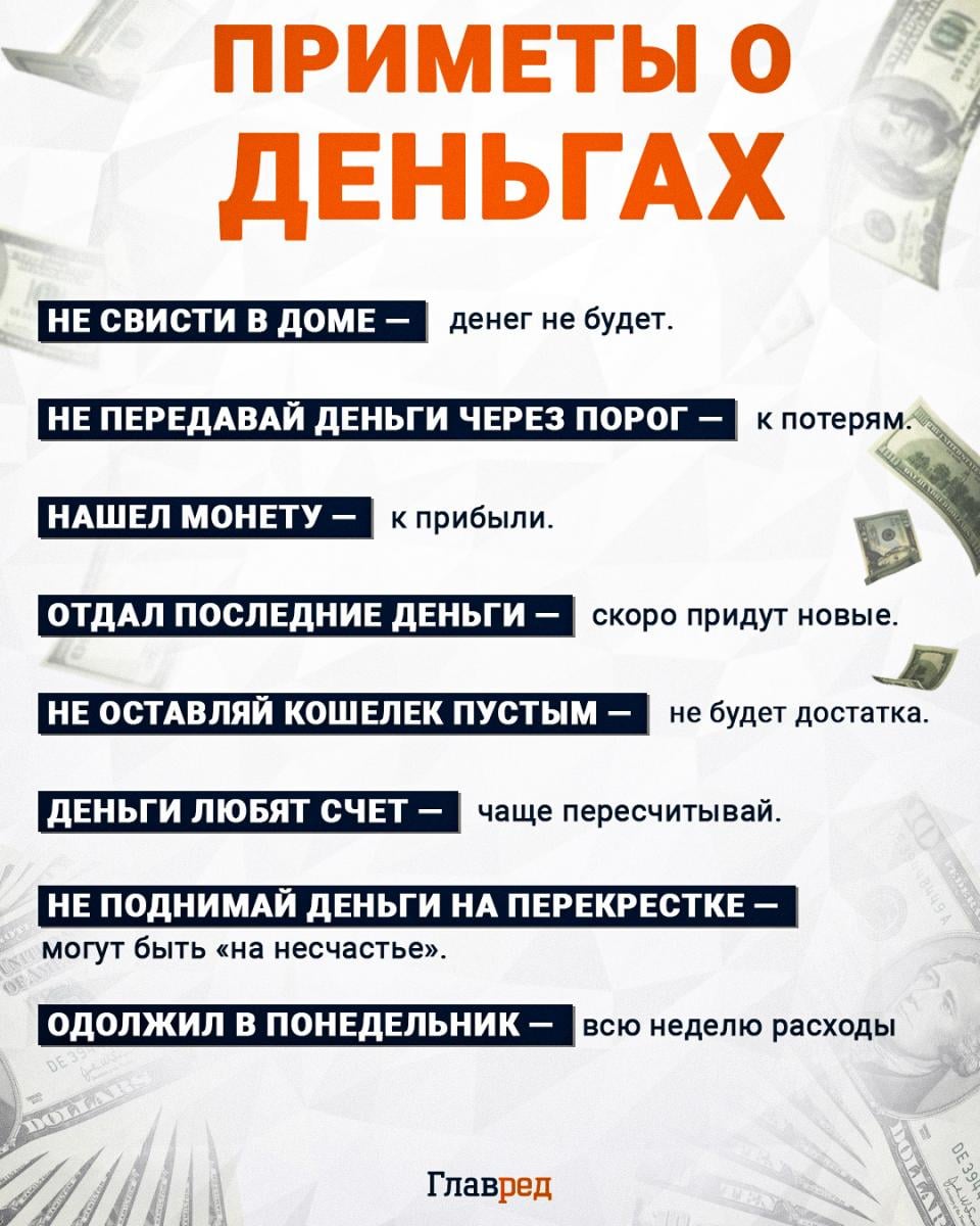 Приметы о деньгах