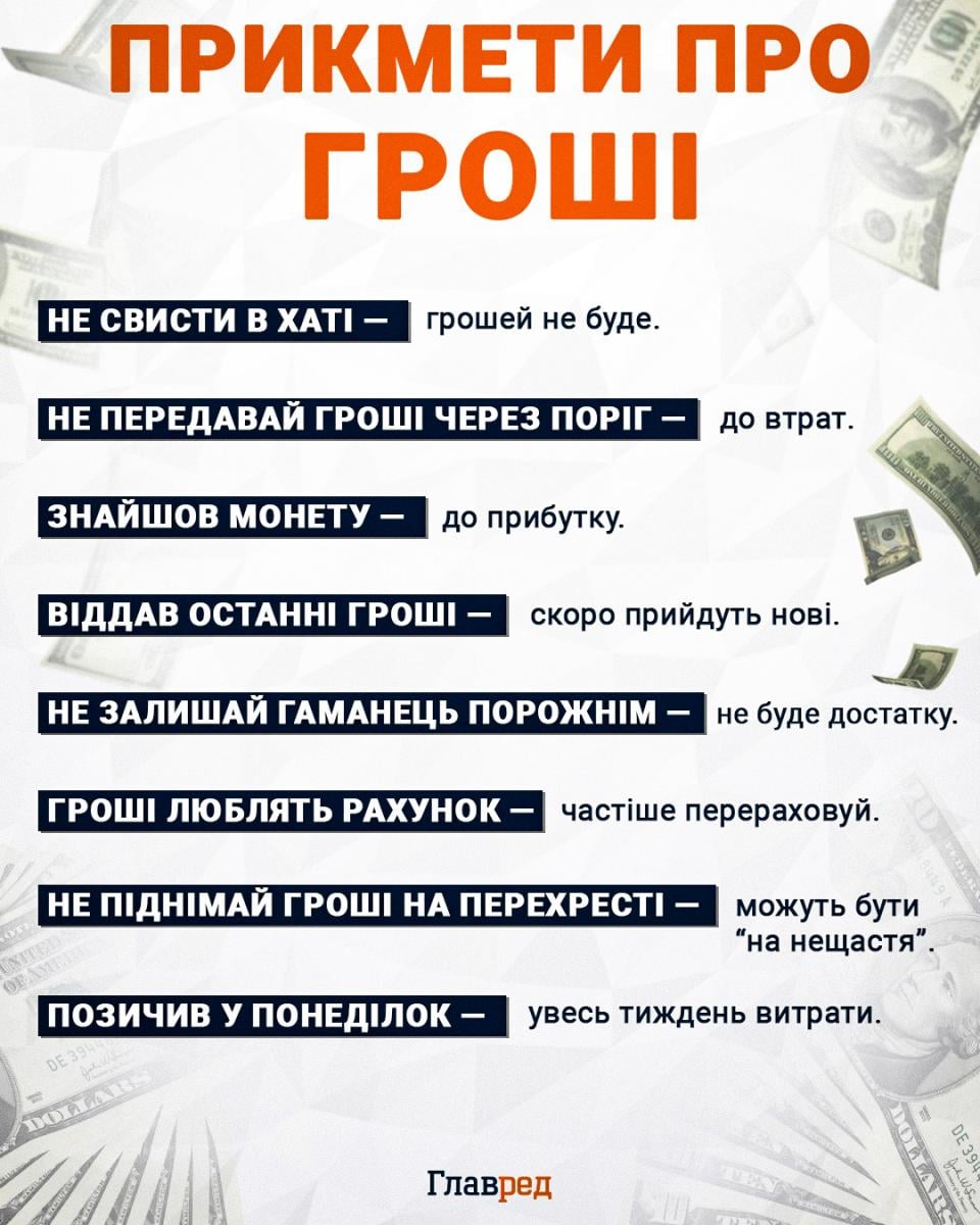 Прикмети про гроші
