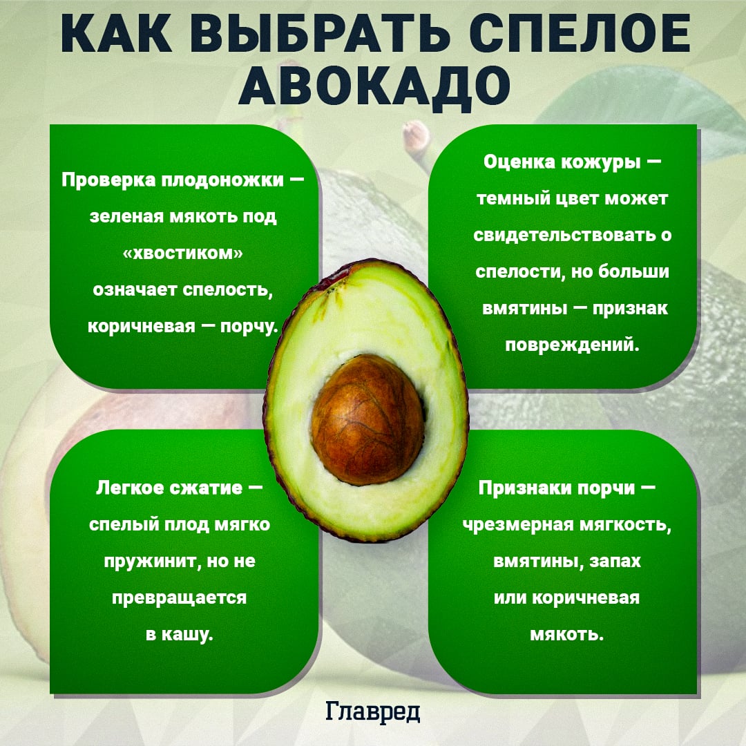 Как выбрать спелое авокадо Как выбрать спелое авокадо