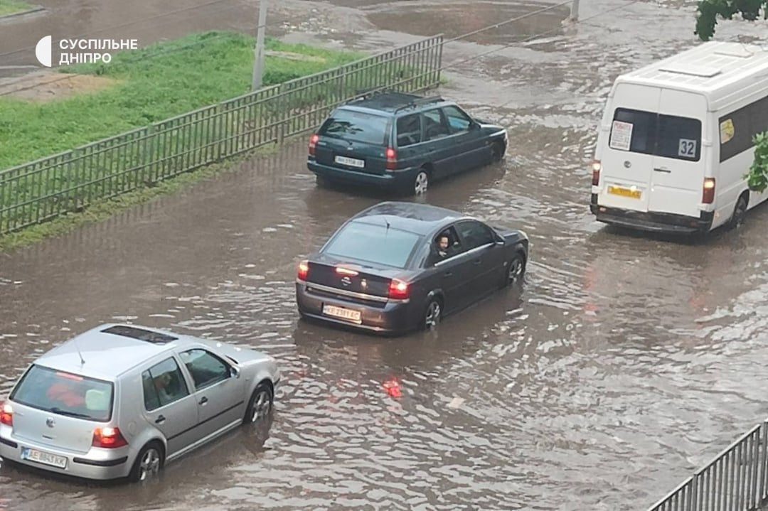 Ливень в Днепре 17.05. 2026