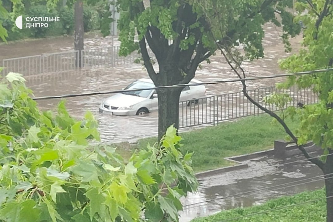 Ливень в Днепре 17.05. 2026