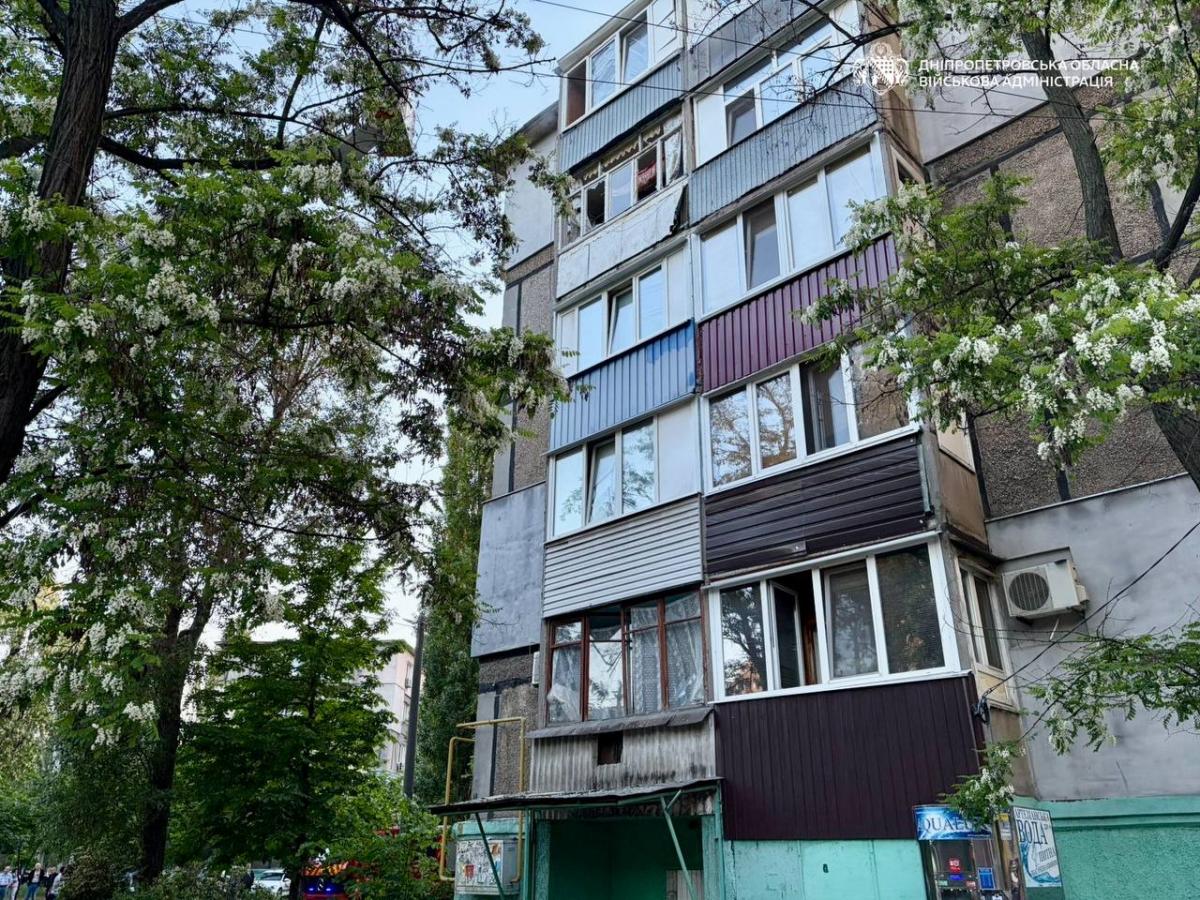 Наслідки ранкової атаки росіян 21 травня на Дніпро Наслідки ранкової атаки росіян 21 травня на Дніпро