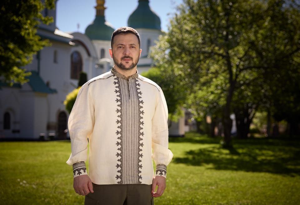 Володимир Зеленський у вишиванці
