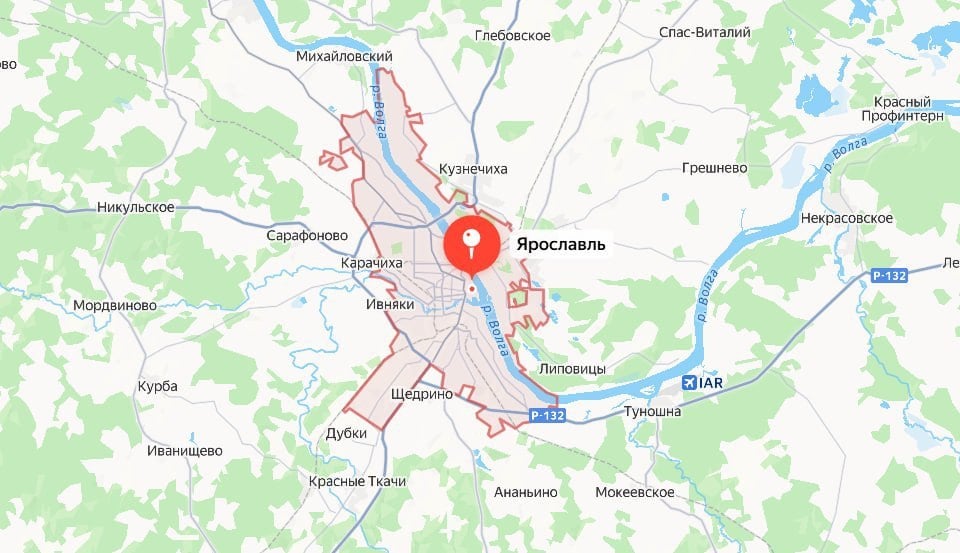 Ярославль на карте Ярославль на карте