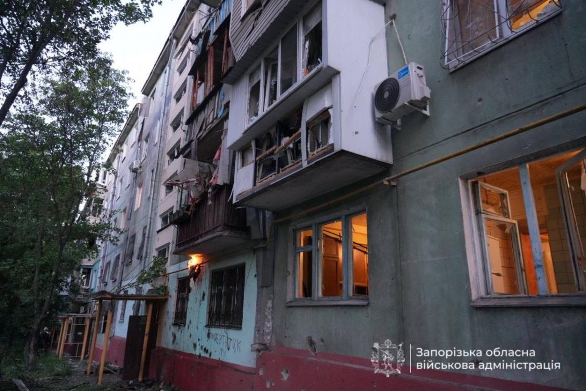 Наслідки атаки дронів на Запоріжжя 29 травня