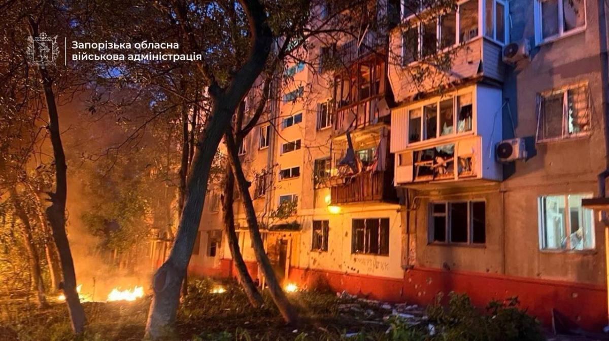 Наслідки атаки дронів на Запоріжжя 29 травня