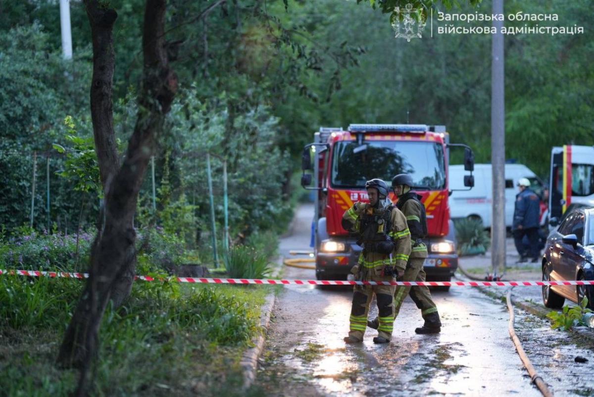 Наслідки атаки дронів на Запоріжжя 29 травня