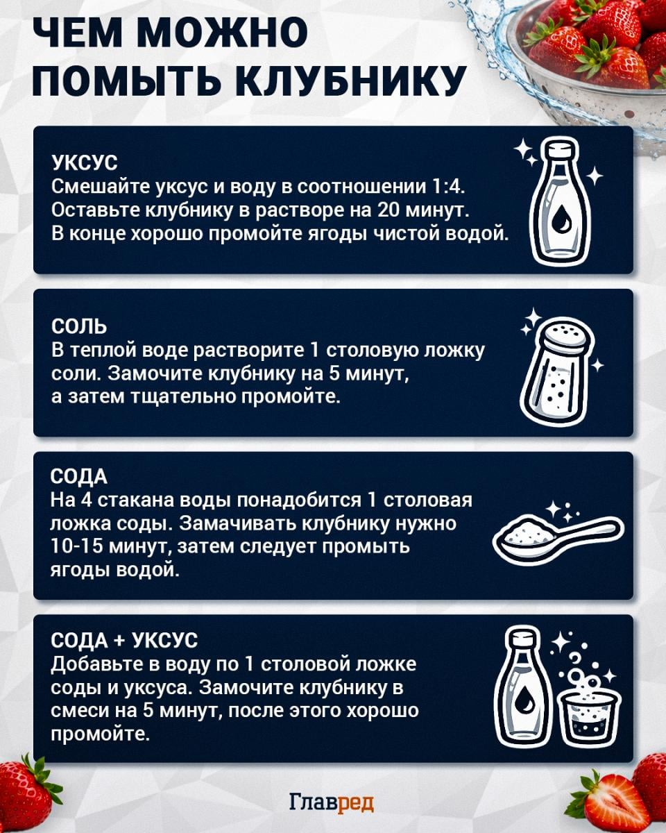 Чем можно помыть клубнику