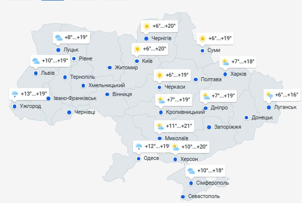 погода в Украине 1 июня