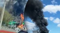 Одразу кілька АЗС у вогні: Росія масовано атакує Хакрів, є жертви