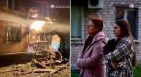 В Днепре после удара дронов загорелся жилой дом: пострадала беременная женщина